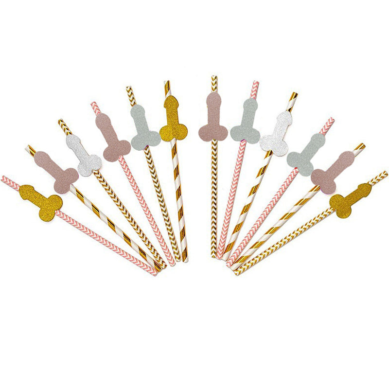 Bachelorette Party Decoration Funny Biodegradable Paper Straws