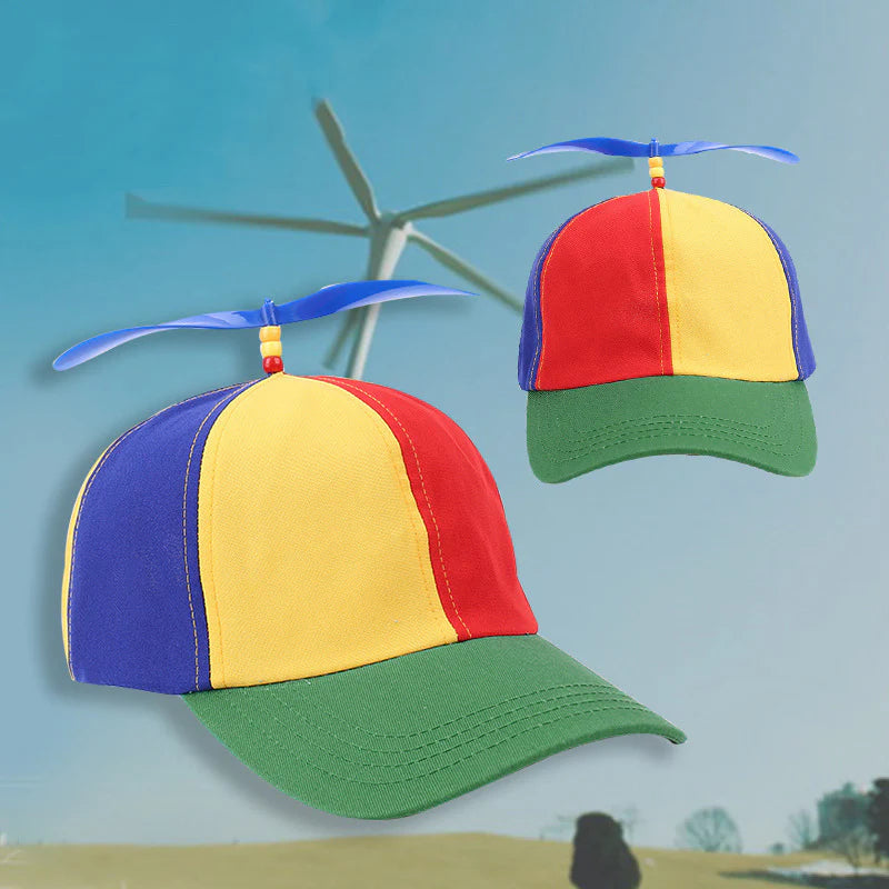 Spinning propeller hat