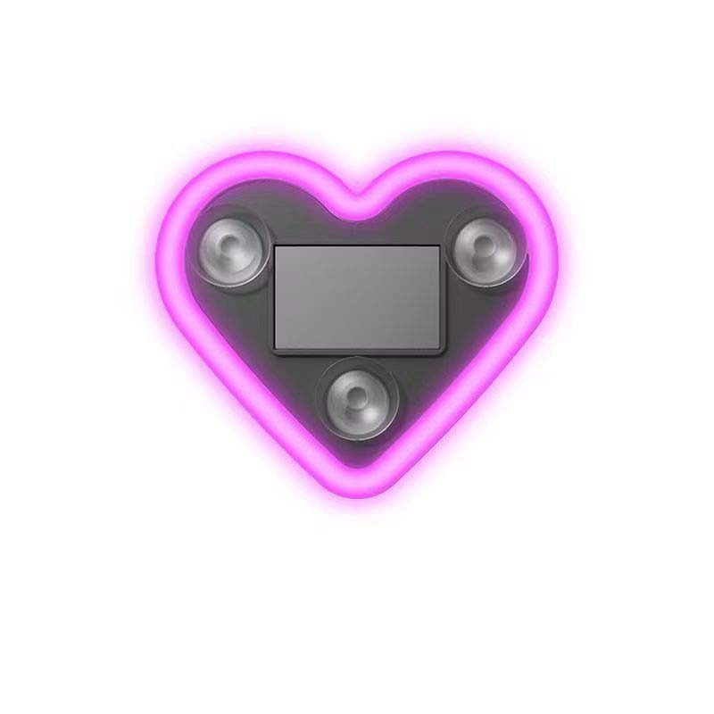 Solar-powered heart-shaped LED neon light