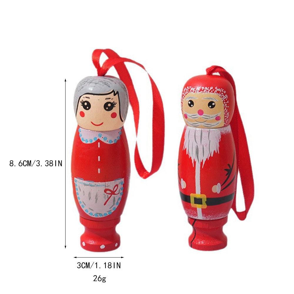Interesting Santa Claus wooden pendant