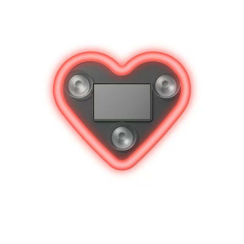 Solar-powered heart-shaped LED neon light