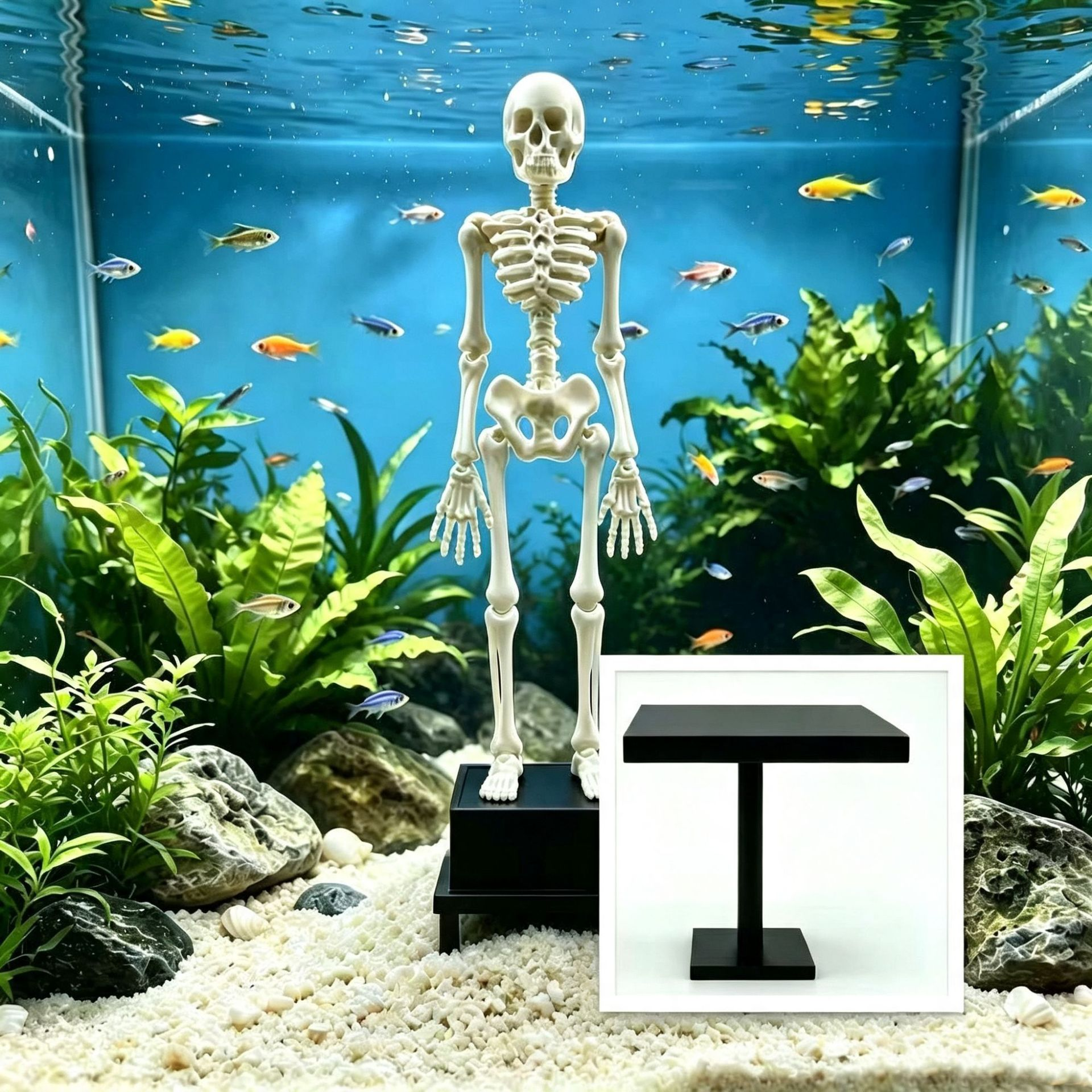 Aquarium Skull Decoration Set