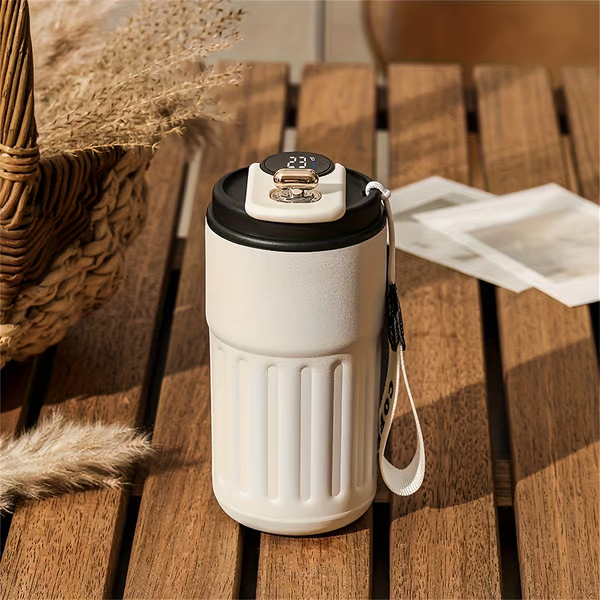 Led Temperature Display Coffee Mug Stainless Steel Thermos