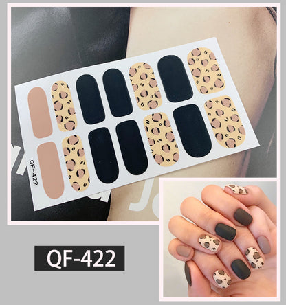 Leopard print nail stickers