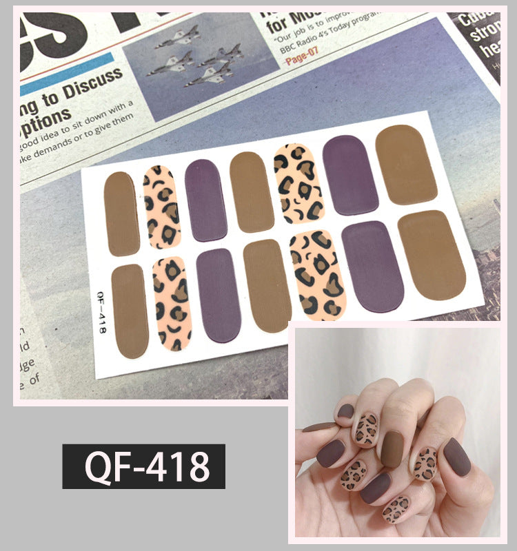 Leopard print nail stickers