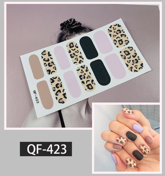 Leopard print nail stickers