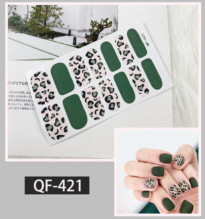 Leopard print nail stickers