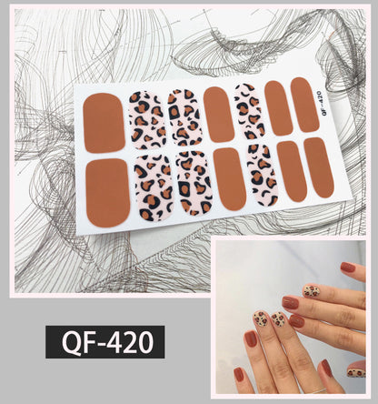 Leopard print nail stickers