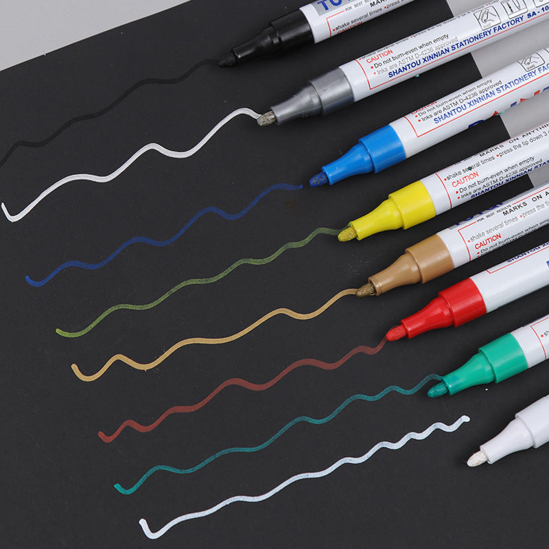 Permanent waterproof paint tire marking