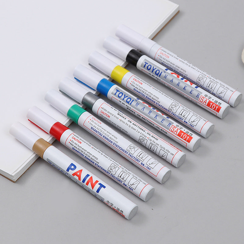 Permanent waterproof paint tire marking