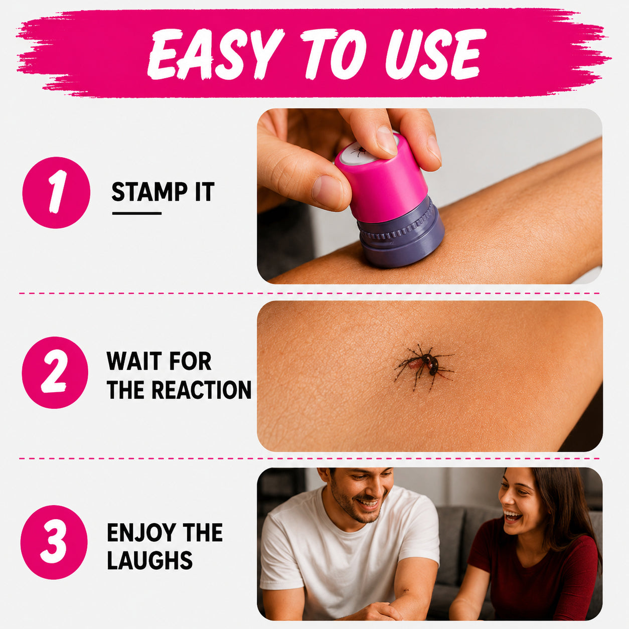Fun Dead Mosquito Prank Stamp Toy