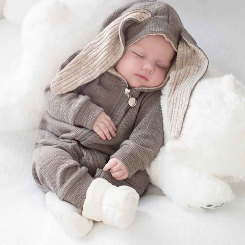 Bunny ears hooded bodysuit