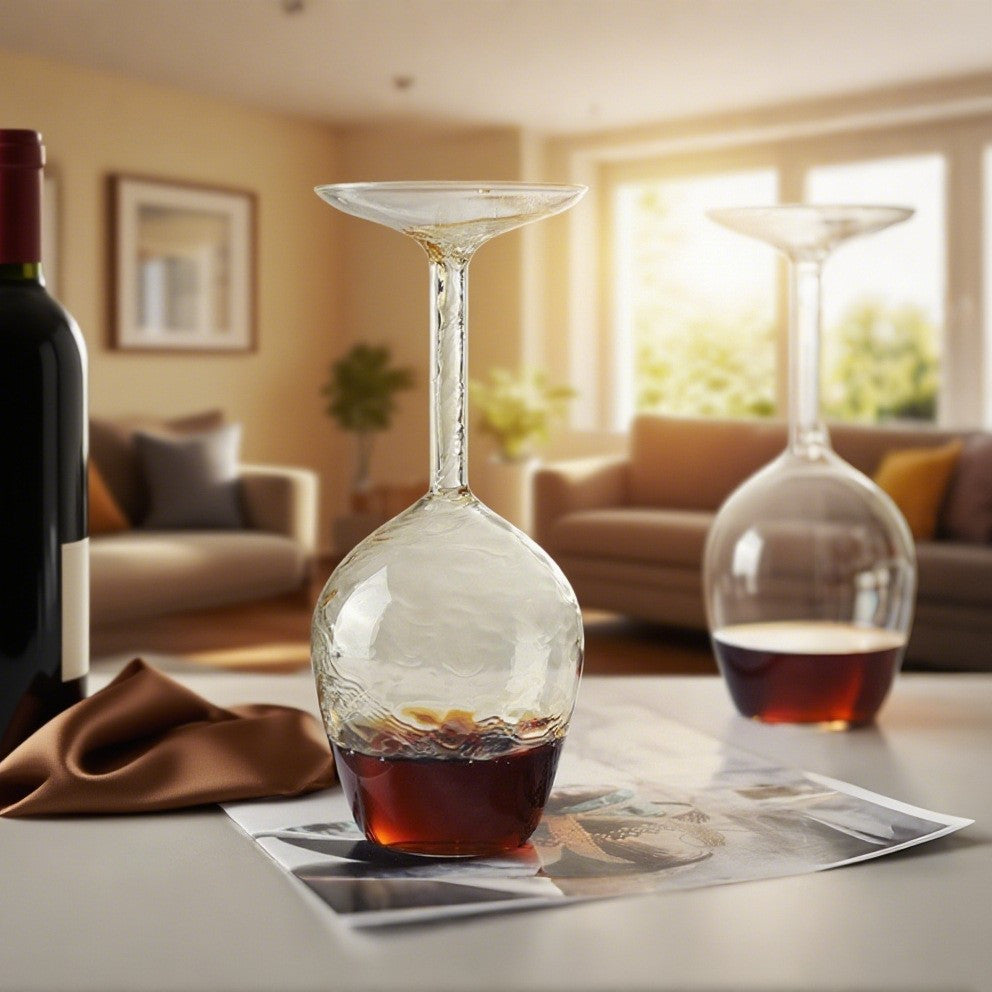 Inverted wine glass