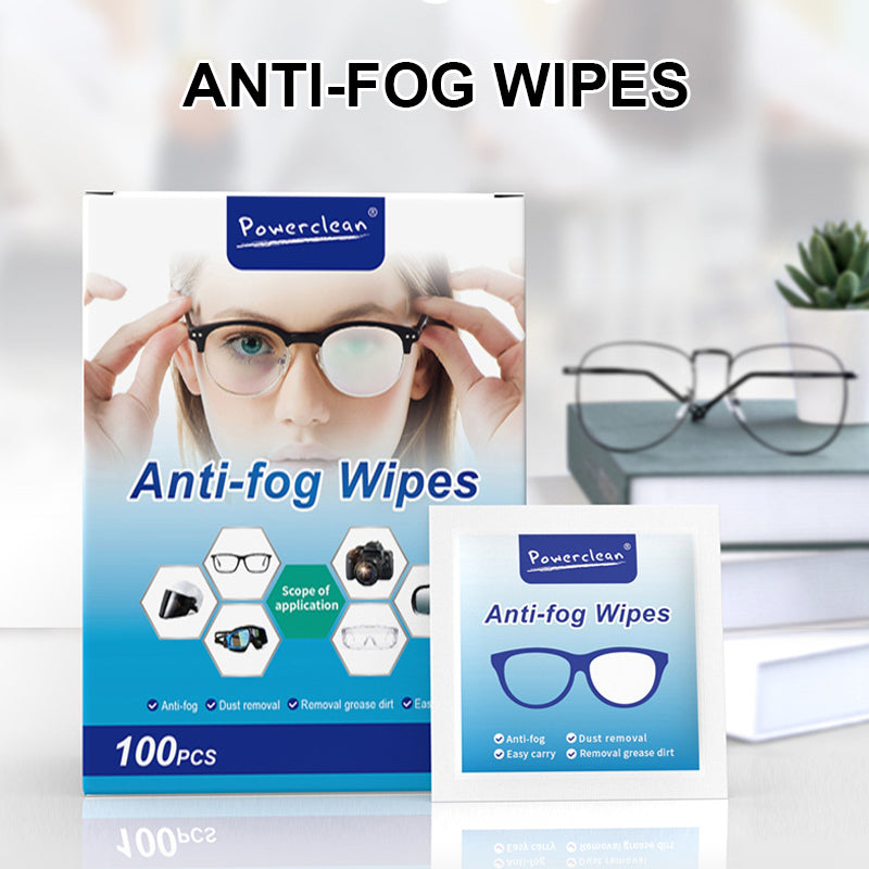 Anti-fog wipes for glasses