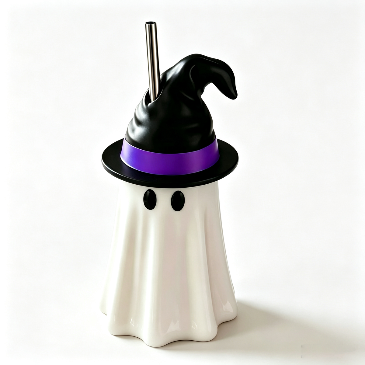 Spooky Ghost Witch Cap Halloween Drink Cup