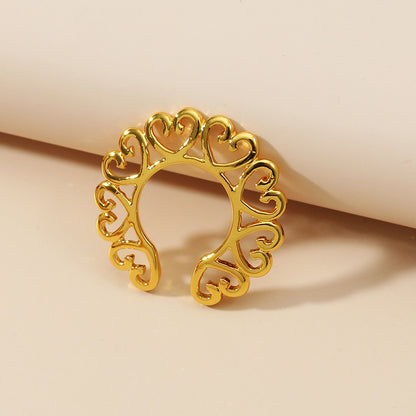 Heart shape non-hole fake nipple ring