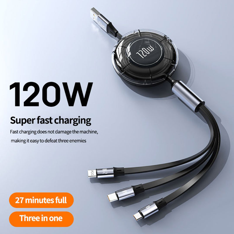 3 in 1 Charging Cable - 120W Latest Model