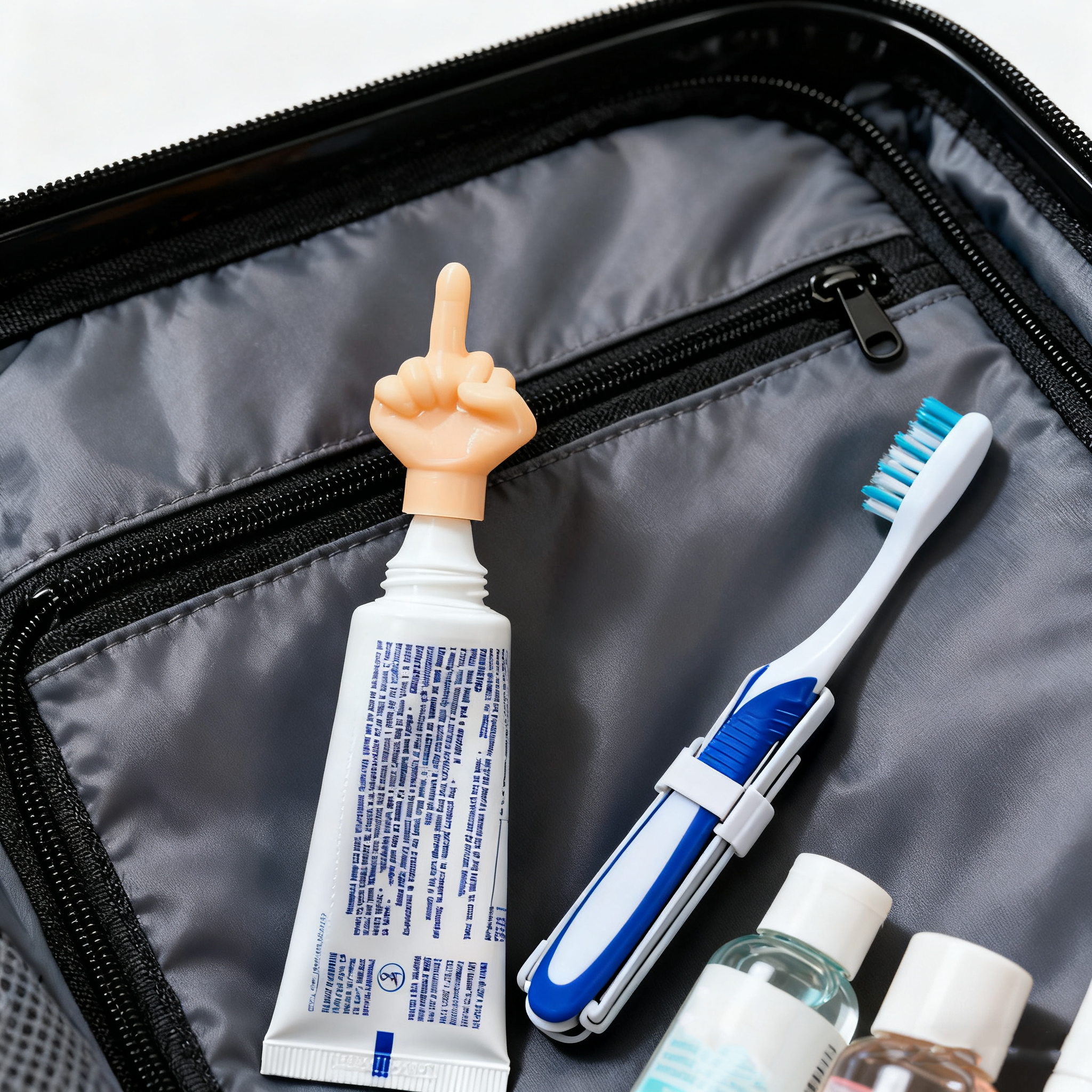 Middle Finger Toothpaste Cap