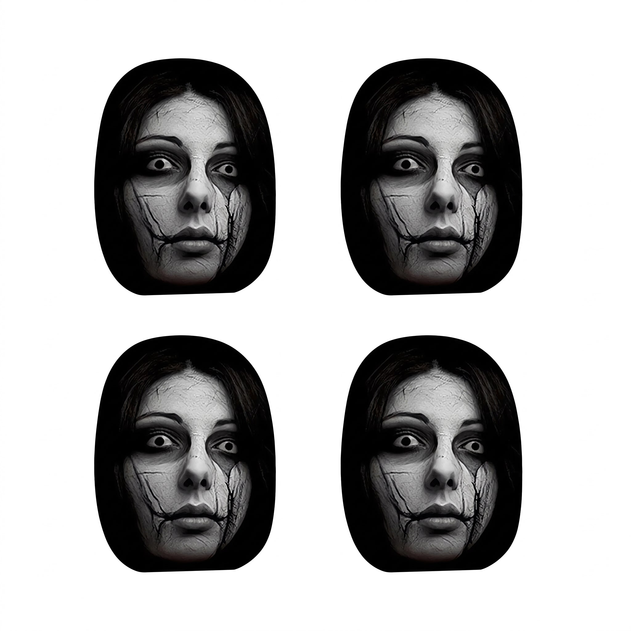 Phantom Haunted Headrest Auto Seat Covers