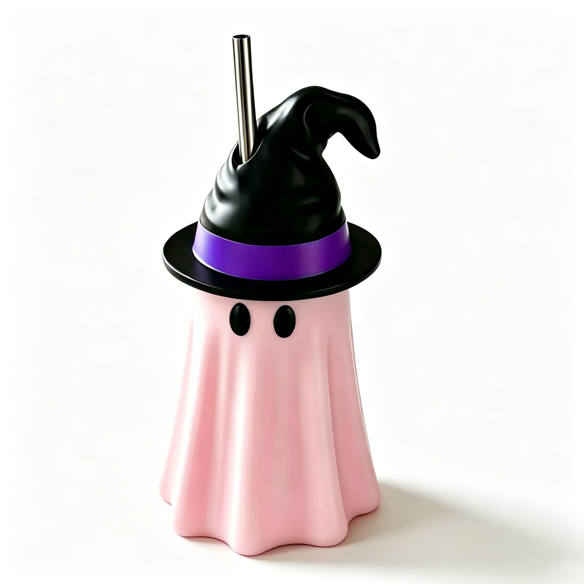 Spooky Ghost Witch Cap Halloween Drink Cup