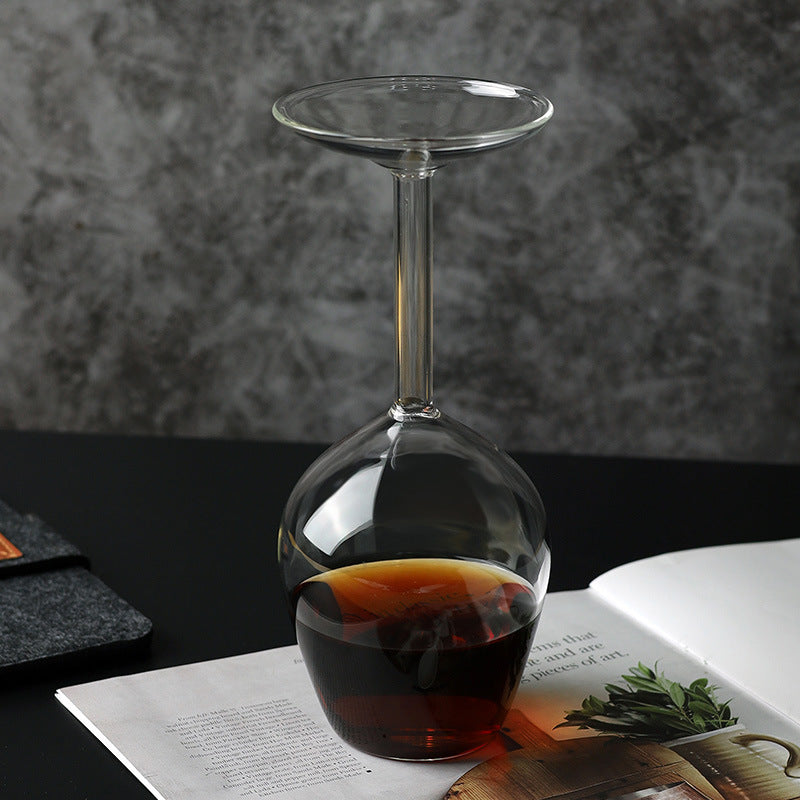Inverted wine glass