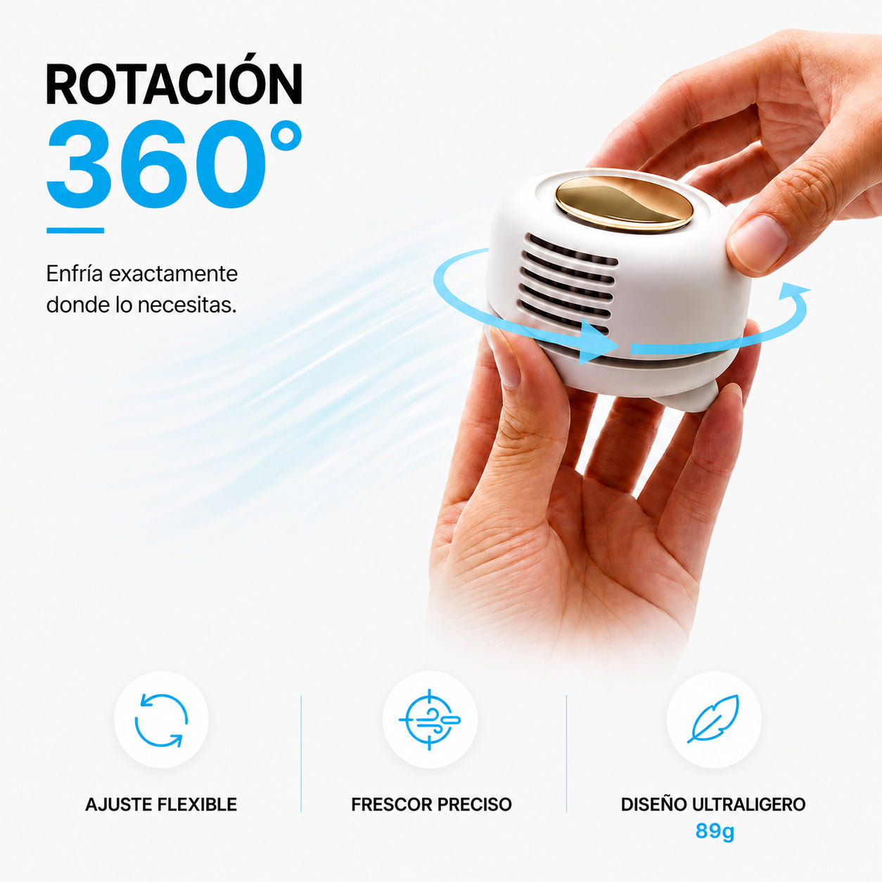 Clip-On Rechargeable Mini Portable Cooling Fan
