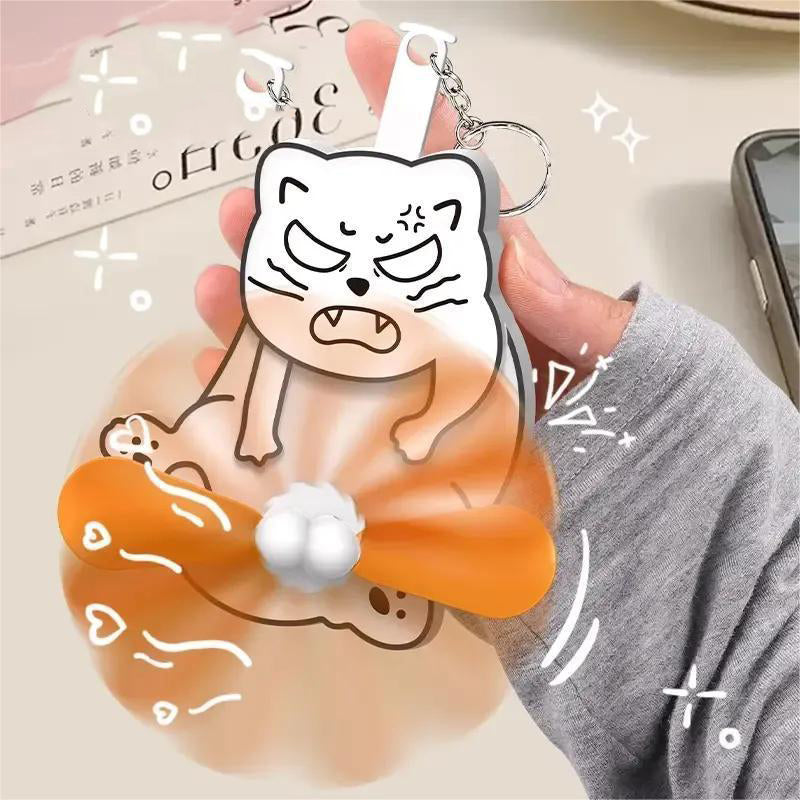 Cartoon push fan