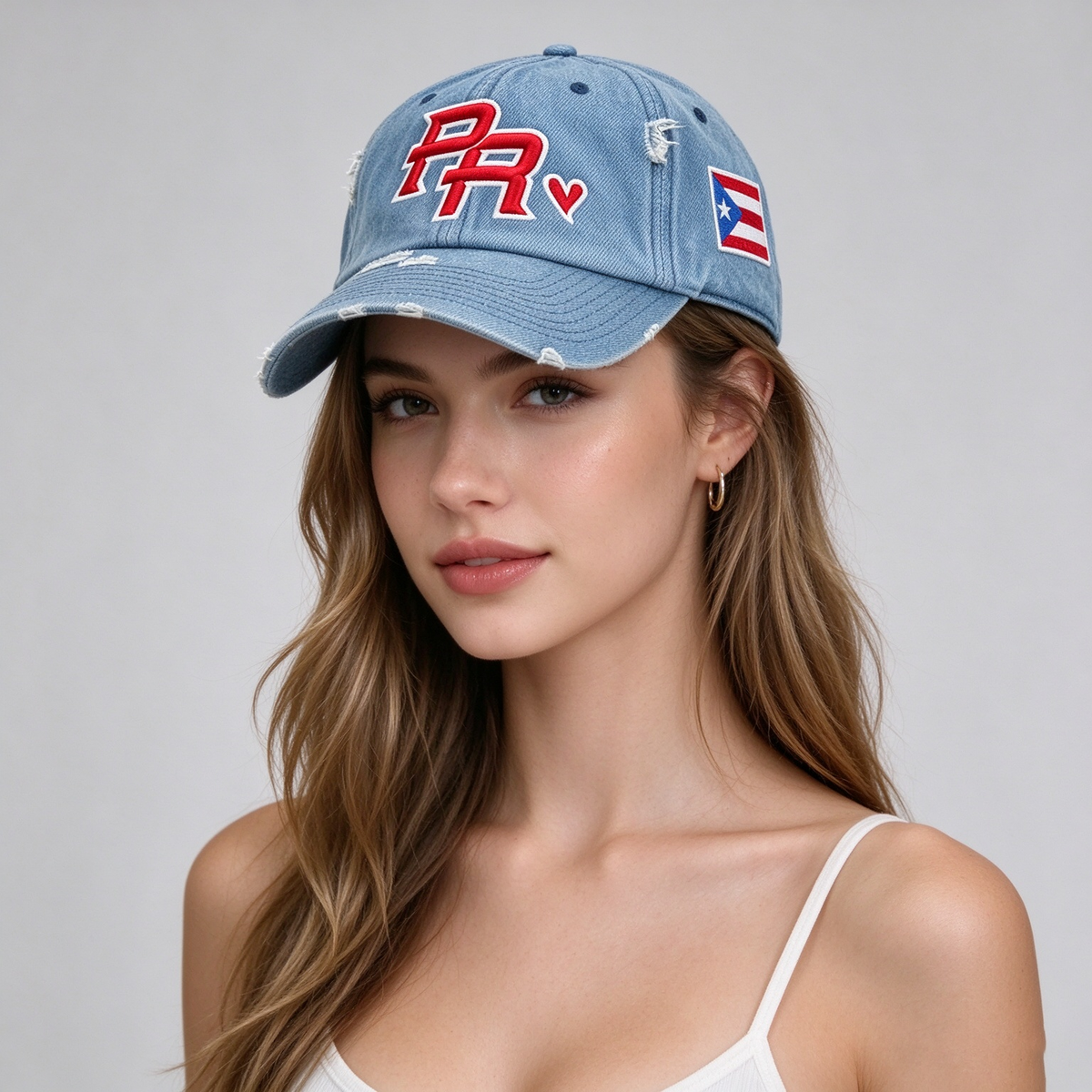 Adjustable embroidered hat