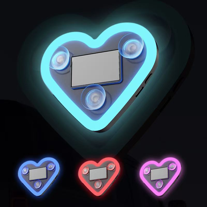 Solar-powered heart-shaped LED neon light