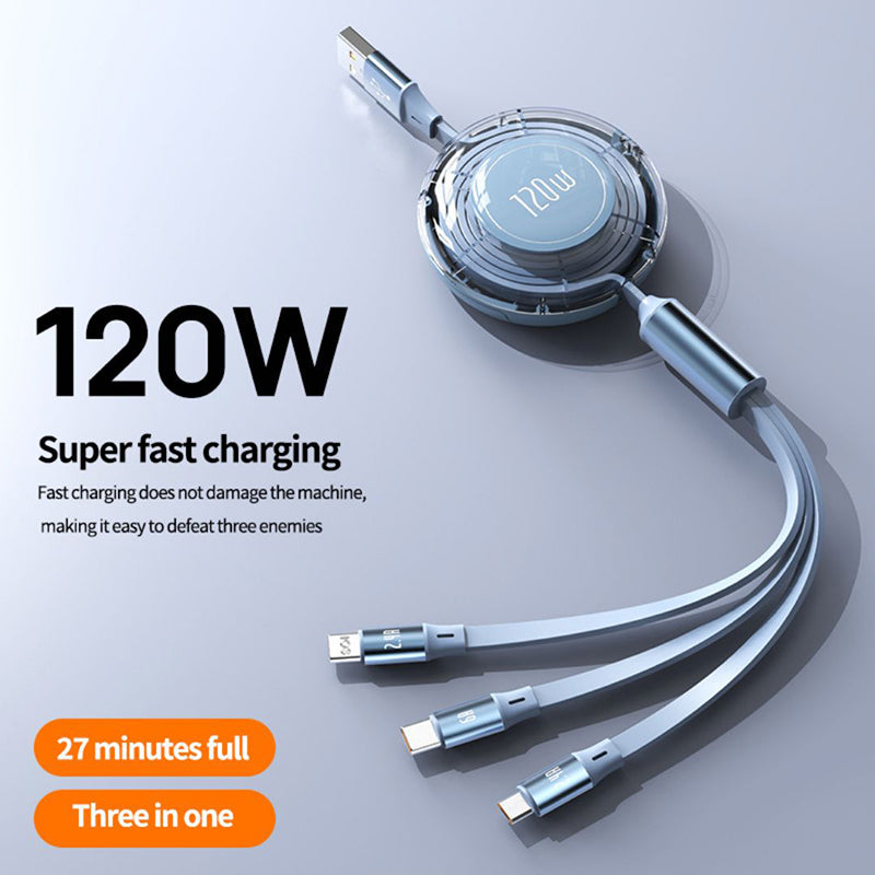 3 in 1 Charging Cable - 120W Latest Model