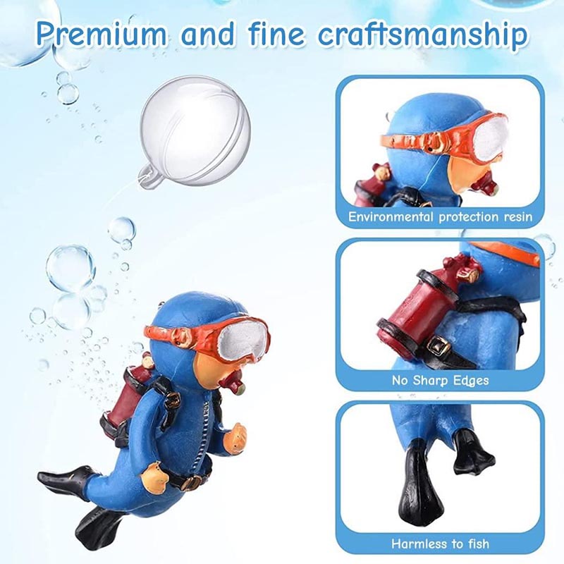 Luminous diver blue fat man fish tank landscaping ornaments