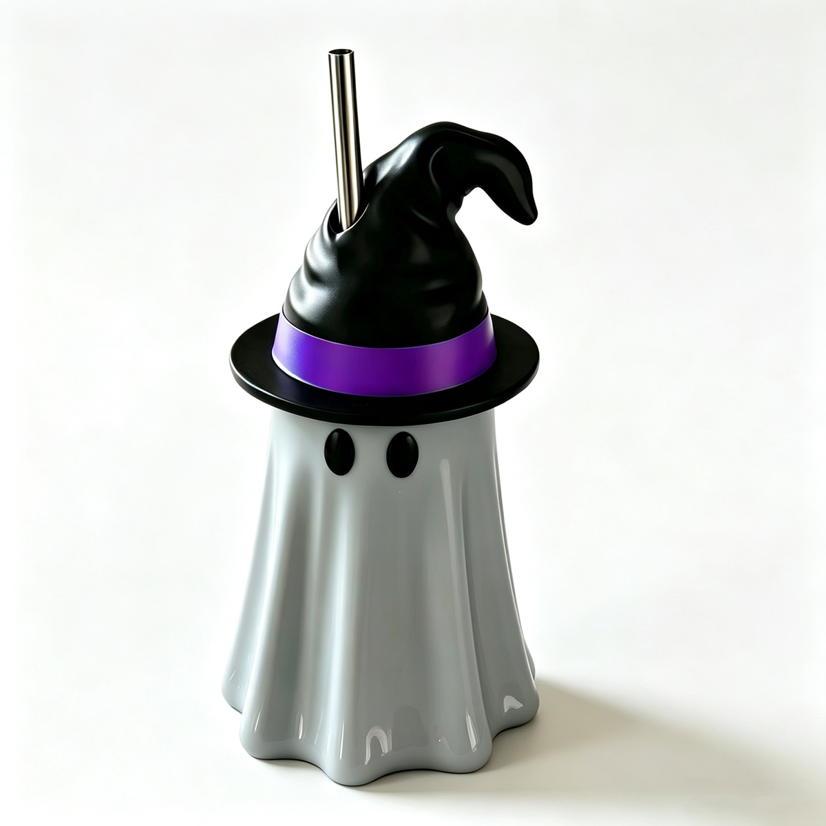 Spooky Ghost Witch Cap Halloween Drink Cup