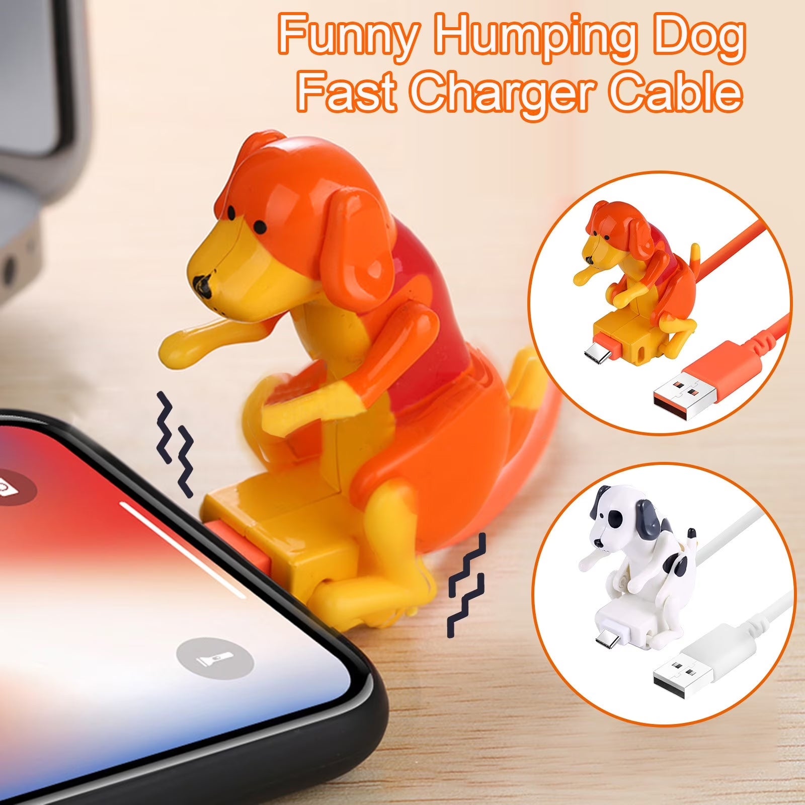 Fun Moving Dog Shape USB Charging Cable