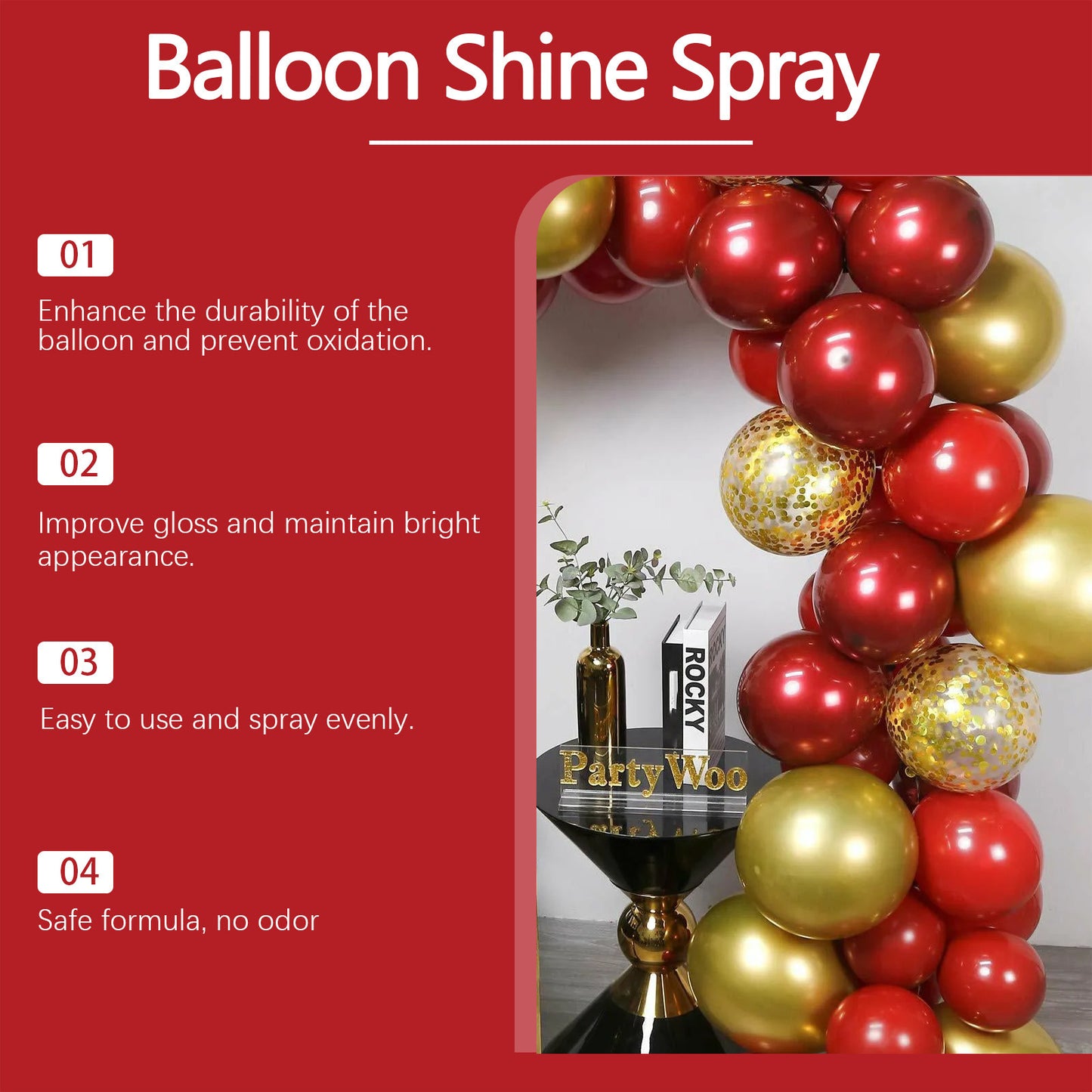 Balloon gloss spray