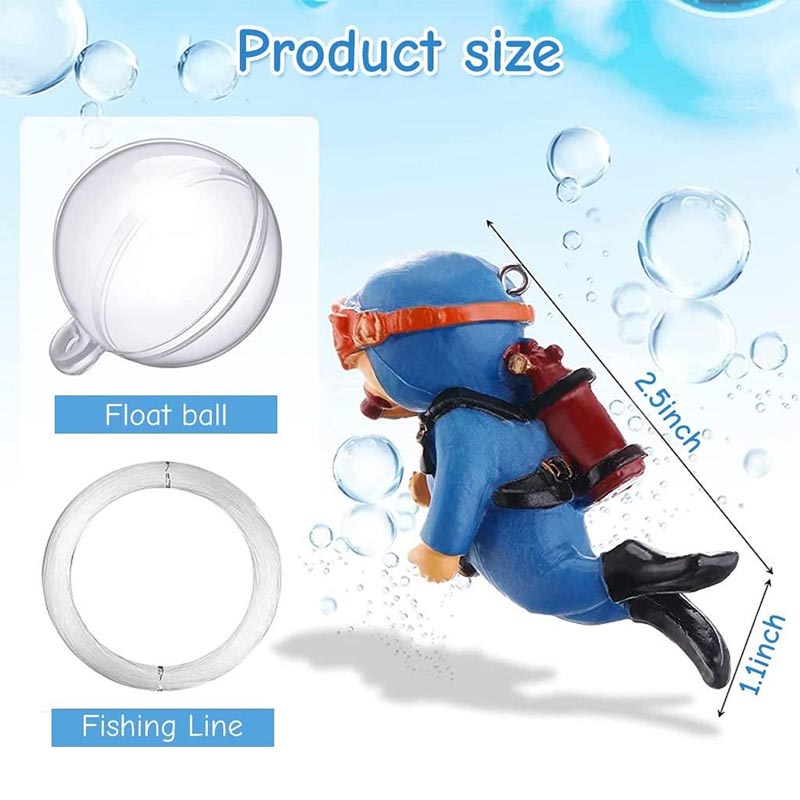 Luminous diver blue fat man fish tank landscaping ornaments