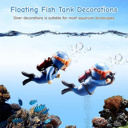 Luminous diver blue fat man fish tank landscaping ornaments