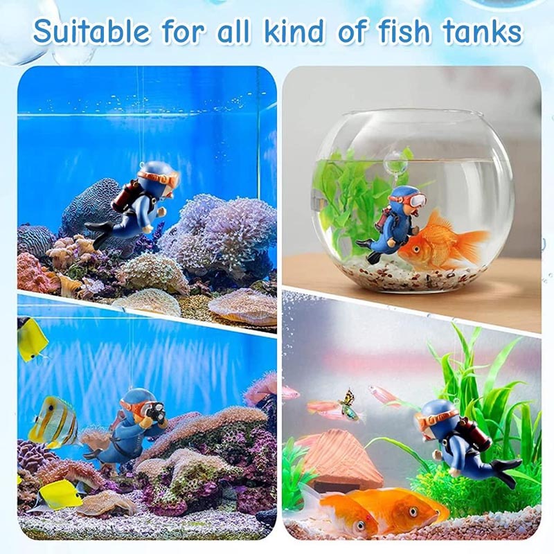 Luminous diver blue fat man fish tank landscaping ornaments