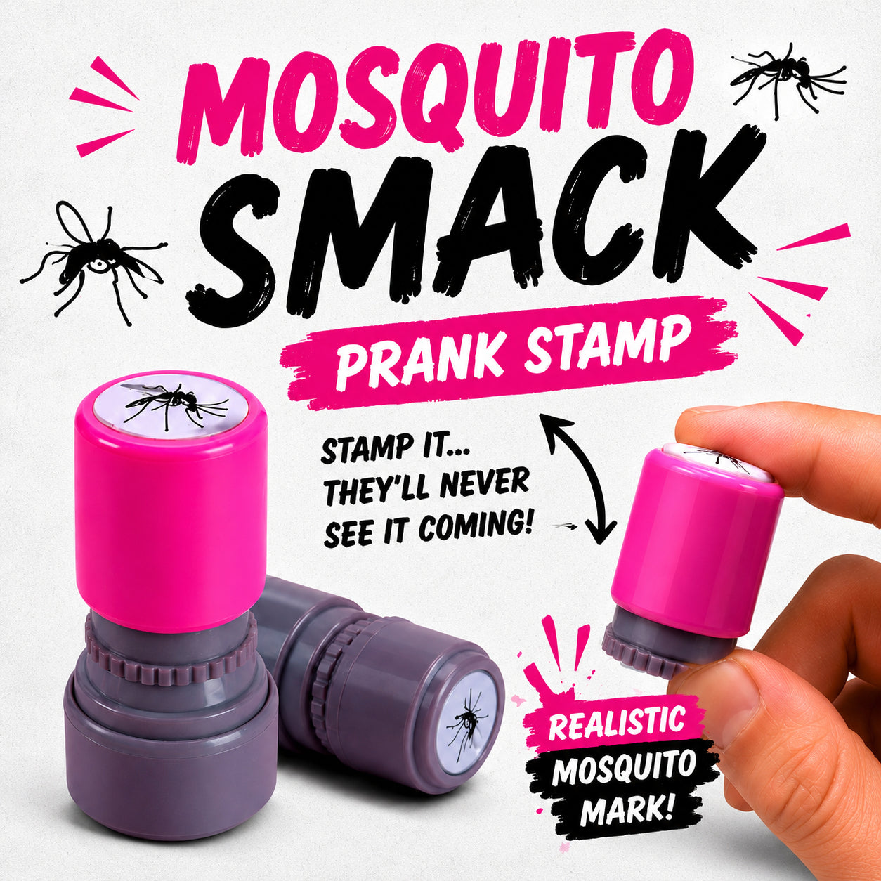 Fun Dead Mosquito Prank Stamp Toy