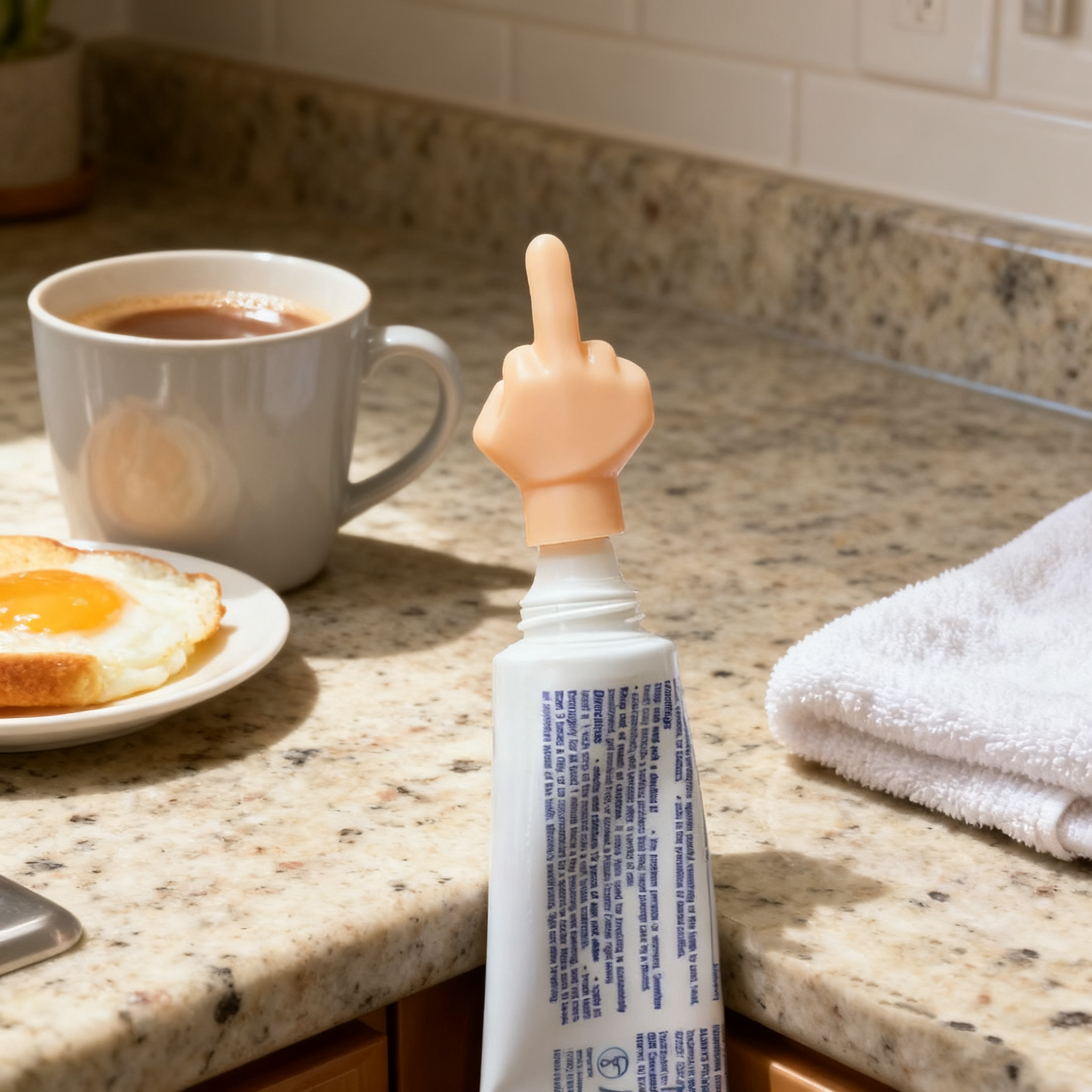 Middle Finger Toothpaste Cap