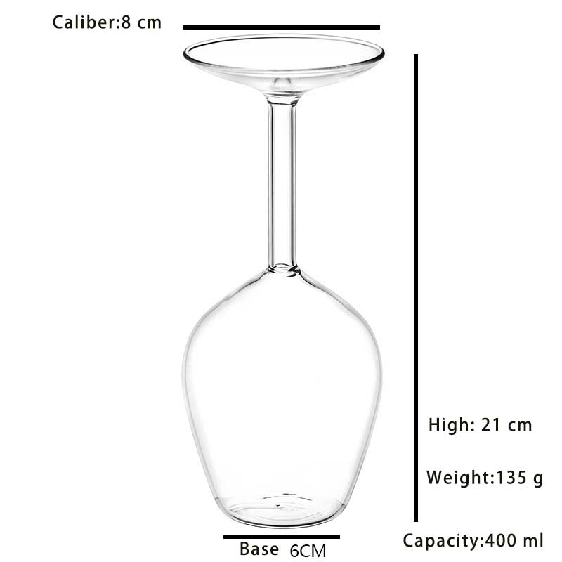 Inverted wine glass