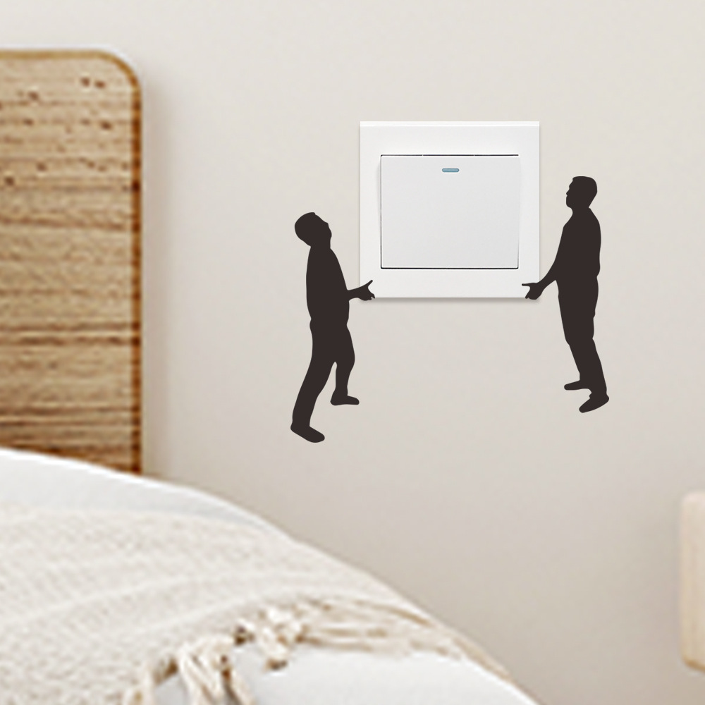 Funny character switch decoration sticker