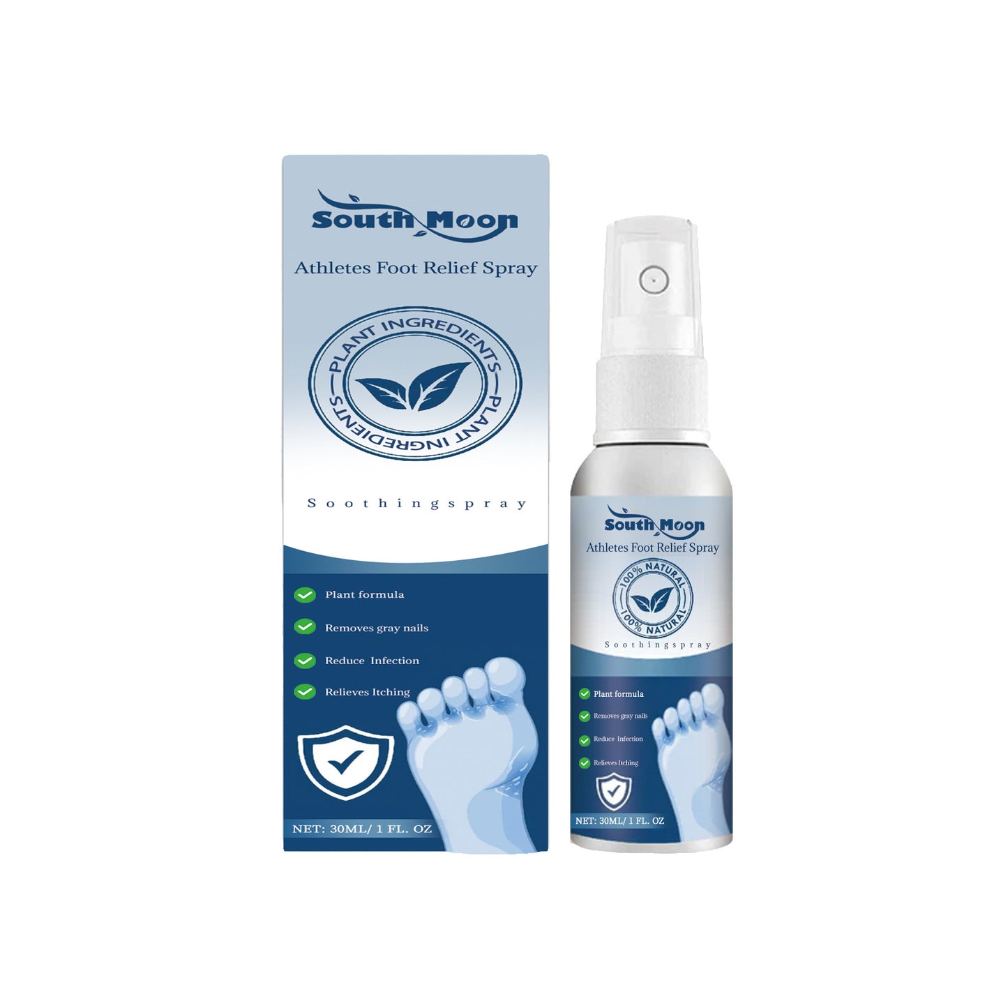 Foot spray relieves sweaty, itchy and peeling feet