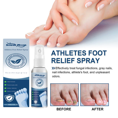 Foot spray relieves sweaty, itchy and peeling feet