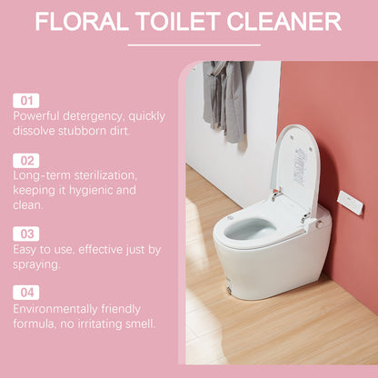 Floral toilet cleaner odor removal and clean