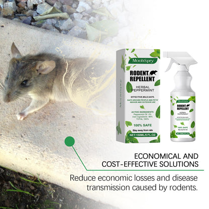 Mint flavored mouse repellent spray