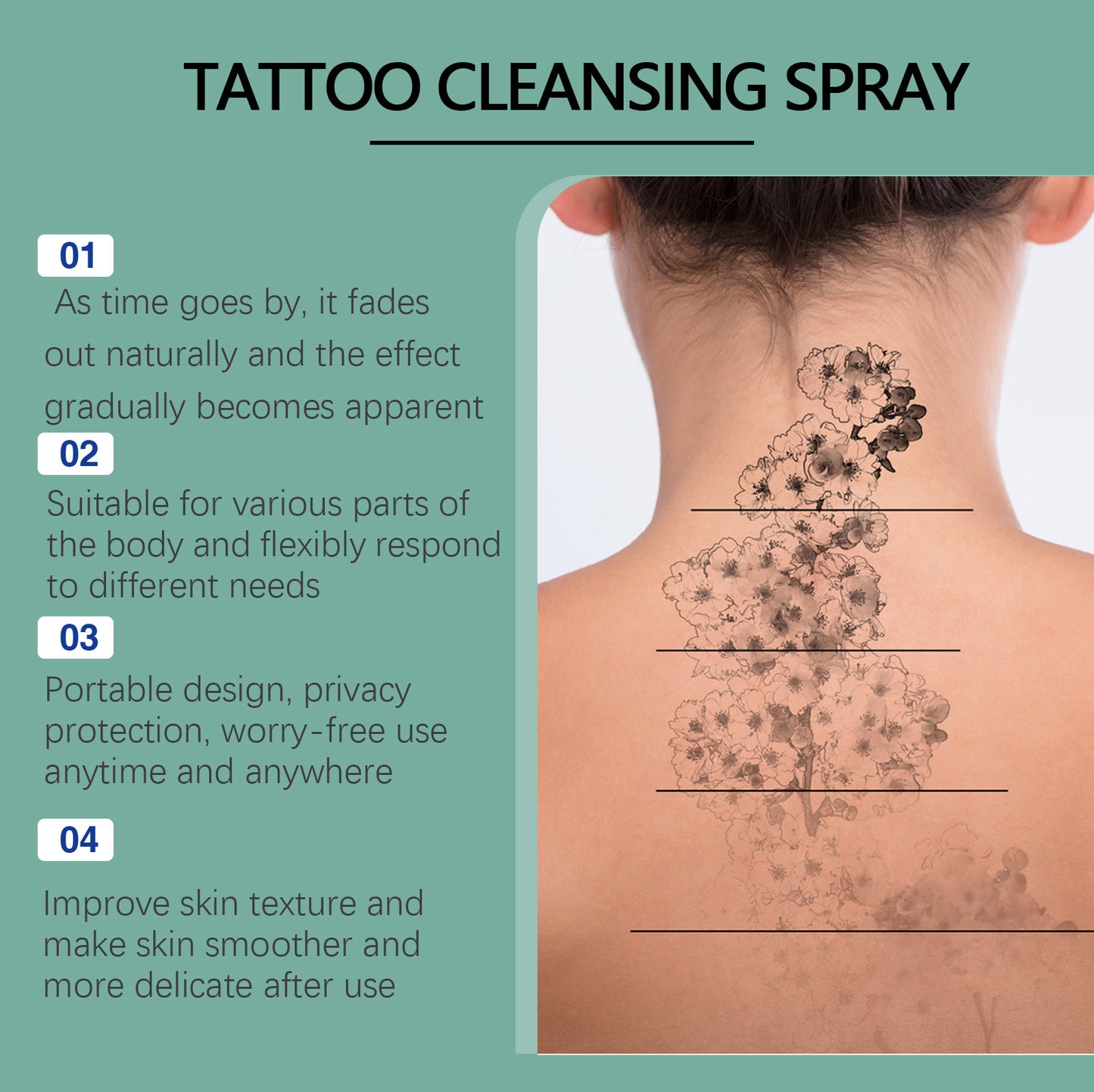 Tattoo cleaning spray