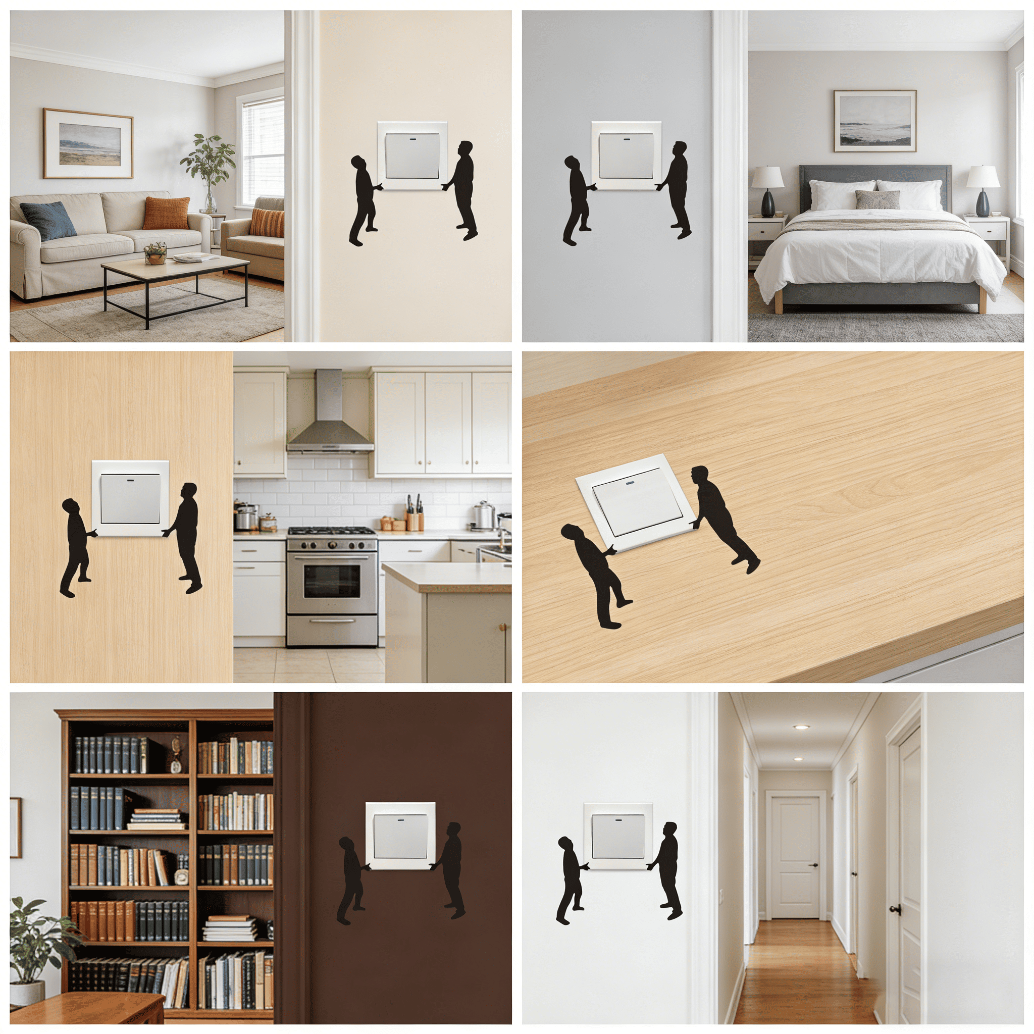 Funny character switch decoration sticker