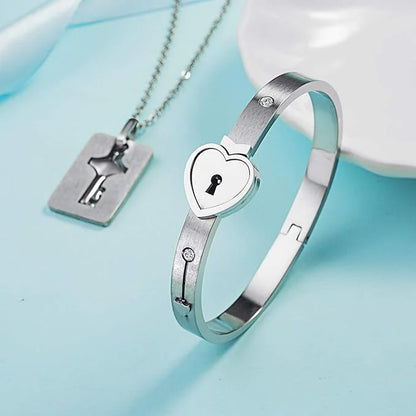 Heart Key Necklace Bracelet