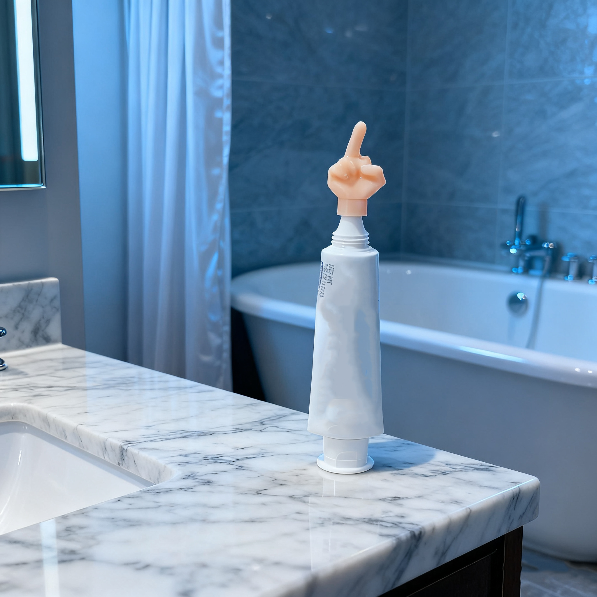 Middle Finger Toothpaste Cap