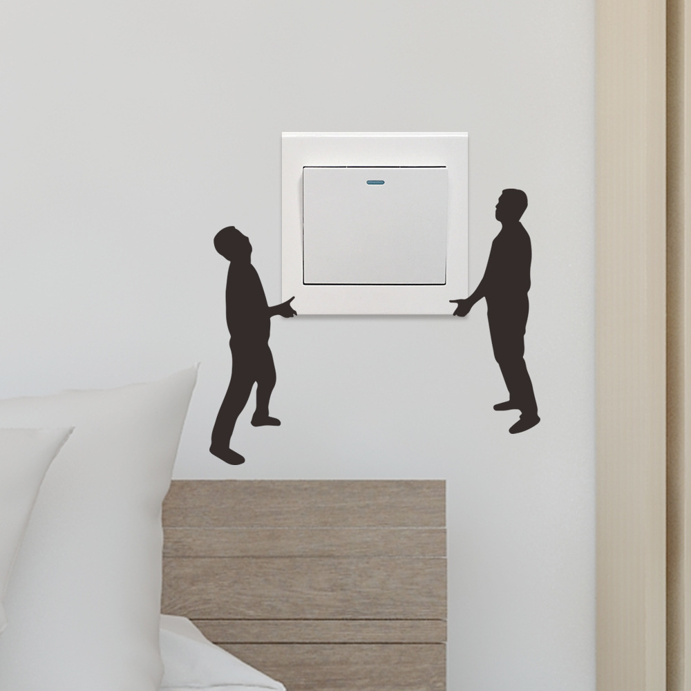 Funny character switch decoration sticker